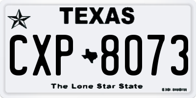 TX license plate CXP8073