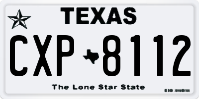 TX license plate CXP8112