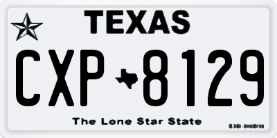 TX license plate CXP8129