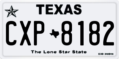 TX license plate CXP8182