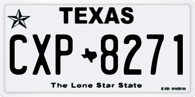 TX license plate CXP8271