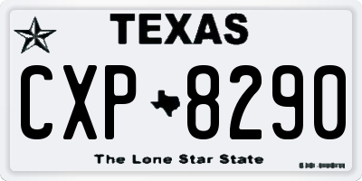 TX license plate CXP8290