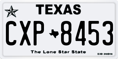TX license plate CXP8453