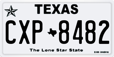 TX license plate CXP8482