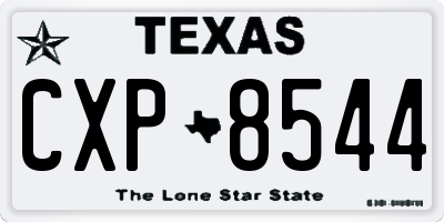 TX license plate CXP8544