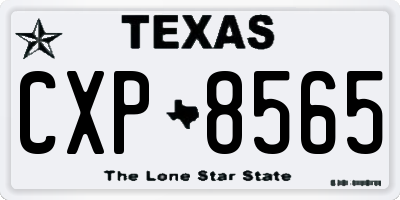 TX license plate CXP8565