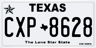 TX license plate CXP8628