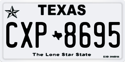 TX license plate CXP8695