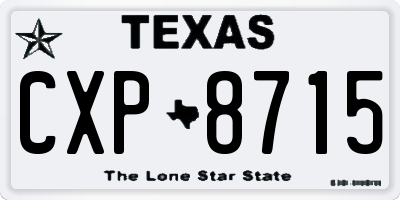 TX license plate CXP8715