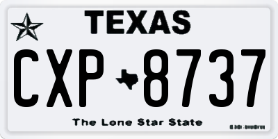 TX license plate CXP8737
