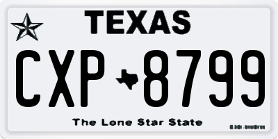TX license plate CXP8799