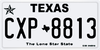 TX license plate CXP8813