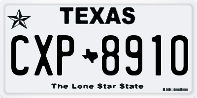 TX license plate CXP8910