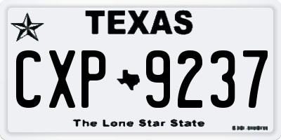 TX license plate CXP9237