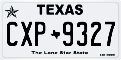 TX license plate CXP9327