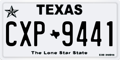 TX license plate CXP9441