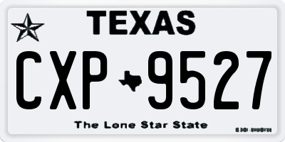 TX license plate CXP9527
