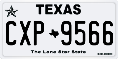 TX license plate CXP9566