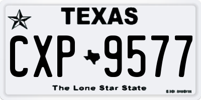 TX license plate CXP9577