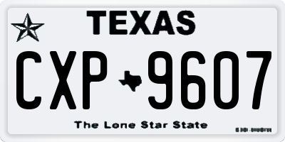 TX license plate CXP9607