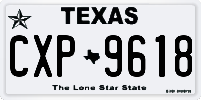 TX license plate CXP9618