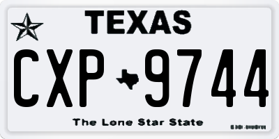 TX license plate CXP9744