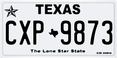 TX license plate CXP9873