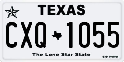 TX license plate CXQ1055