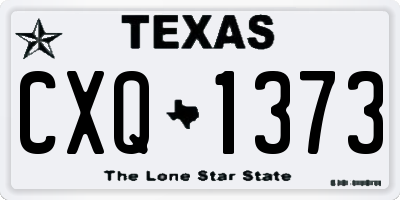 TX license plate CXQ1373