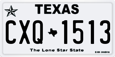 TX license plate CXQ1513