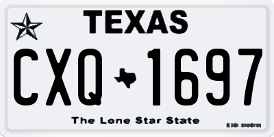 TX license plate CXQ1697