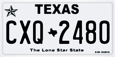 TX license plate CXQ2480