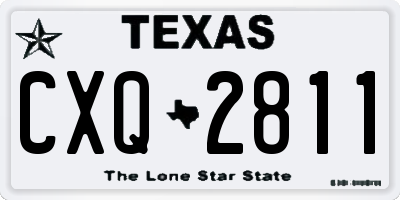 TX license plate CXQ2811