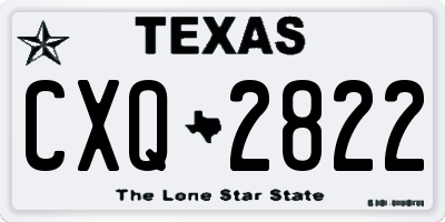 TX license plate CXQ2822