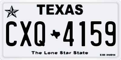 TX license plate CXQ4159