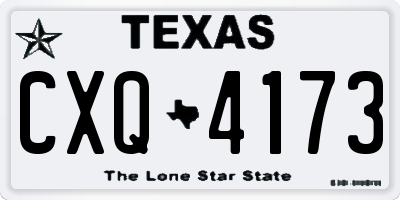 TX license plate CXQ4173