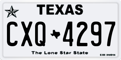TX license plate CXQ4297