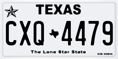 TX license plate CXQ4479