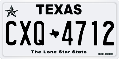 TX license plate CXQ4712