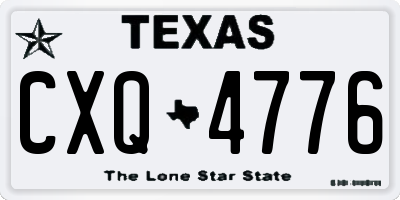 TX license plate CXQ4776
