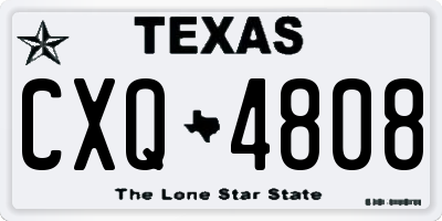 TX license plate CXQ4808