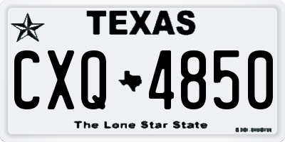 TX license plate CXQ4850