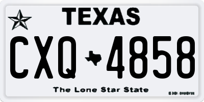 TX license plate CXQ4858