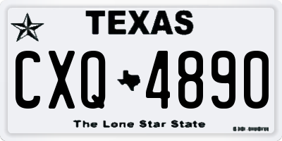 TX license plate CXQ4890