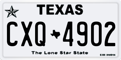 TX license plate CXQ4902