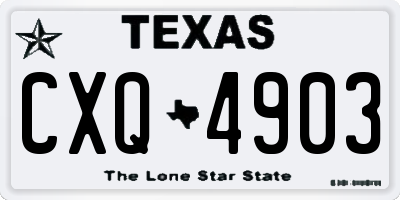TX license plate CXQ4903