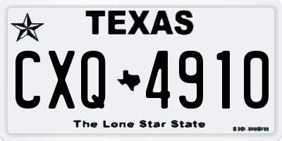 TX license plate CXQ4910