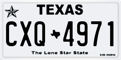 TX license plate CXQ4971