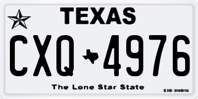 TX license plate CXQ4976