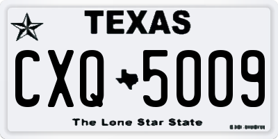TX license plate CXQ5009